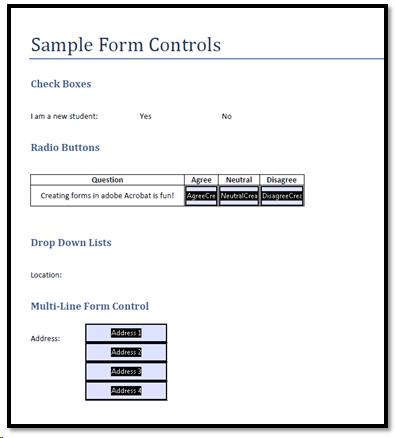 Form controls added