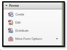 Forms tool before Edit is chosen.