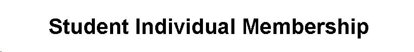Text Box: Student Individual Membership