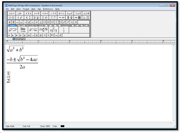 MathType Input Panel