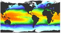 Scientific visualization of ocean temperature