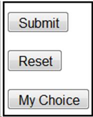 Screenshot of 3 buttons, submit, reset and my choice