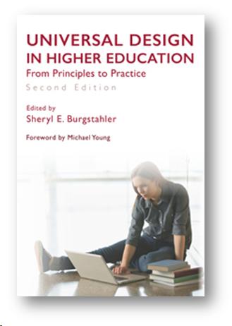 Image of book cover, Universal Design in Higher Educaiton: From Principles to Practice