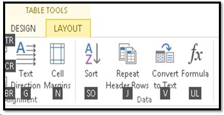 Identify Header Row from the Table Tools, Layout Ribbon.