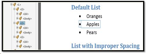 Properly tagged list from Microsoft Word.