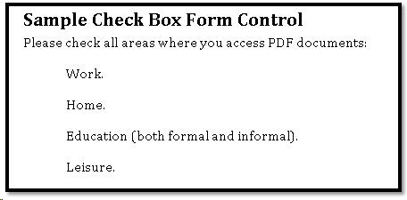 Check boxes with indent and no symbol or image of check boxes to the left.