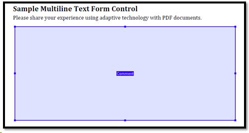 Accessible multiline text form control.