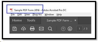 Document Title in Title Bar.