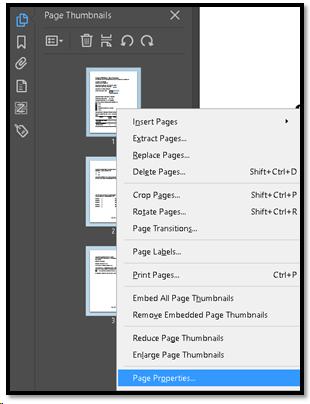 Page Properties in Pages context menu.