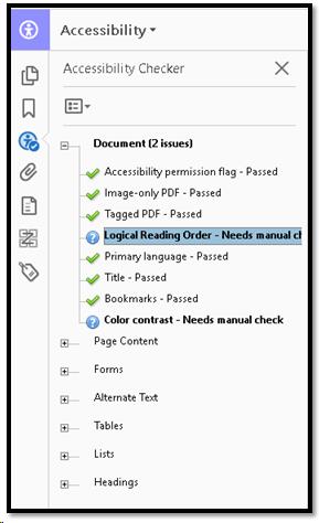 Accessibility Full Check results