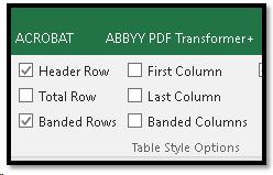 Add Table Headers in Excel.