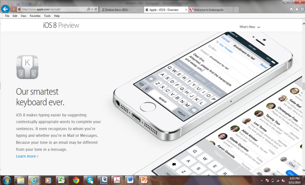 iOS 8 keayboard image
