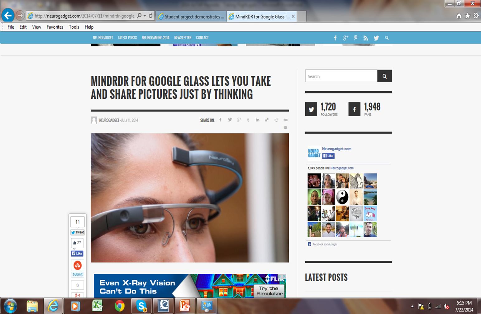 Mindrdr for Google Glass Image