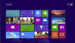 Windows 8 start screen.