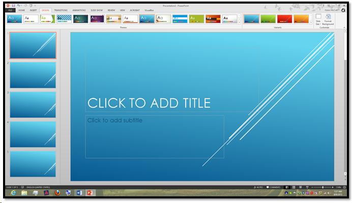 Slice slide design in new slide size.