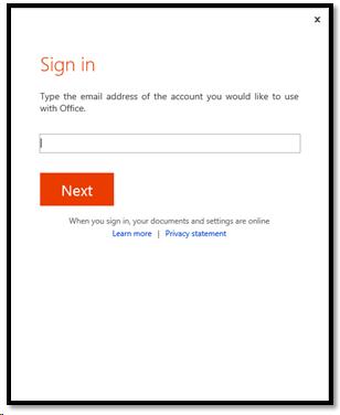 Sign into Office 365