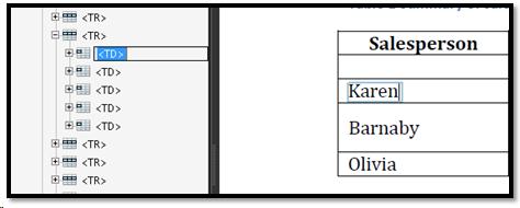 Tagged table in PDF.