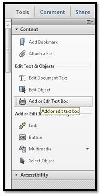 Add or Edit Text Tools