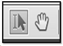 Select Text tool in the standard toolbars.