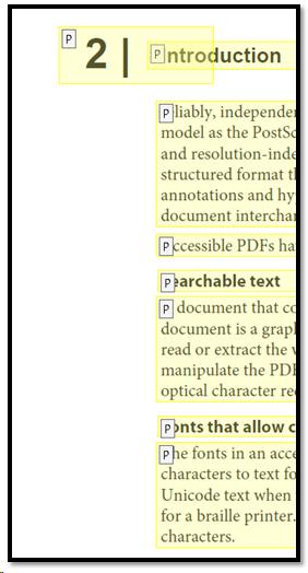 Structure view of document.