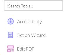 Action Wizard in Tools Task Pane