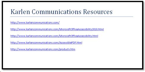 Long Web addresses in document.