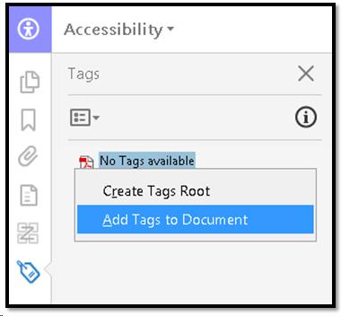 Add Tags from Tags Tree in Navigation Panel.