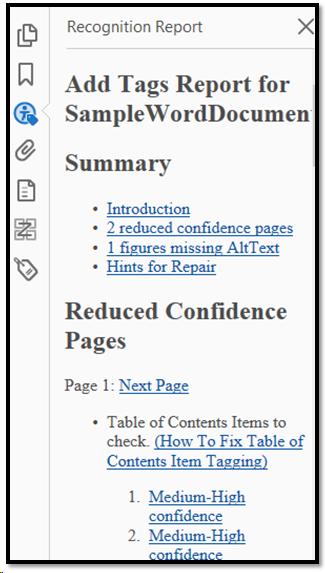 Add Tags Report in the Navigation Pane