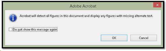 Notification when choosing to set Alt Text