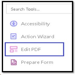 Tools Task Pane with Edit PDF tools selected.