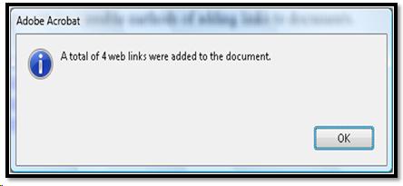 Final message indicating the number of links found.