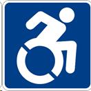 sign with person in wheelchair