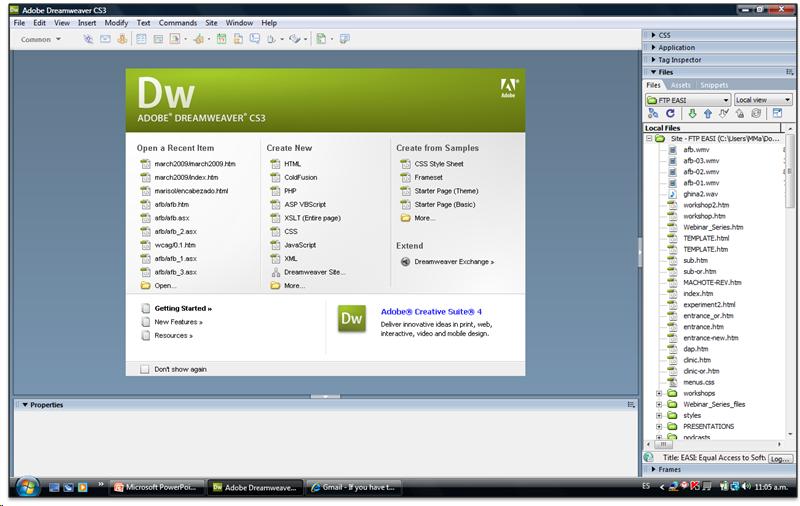 Adobe Dreamweaver Screenshot