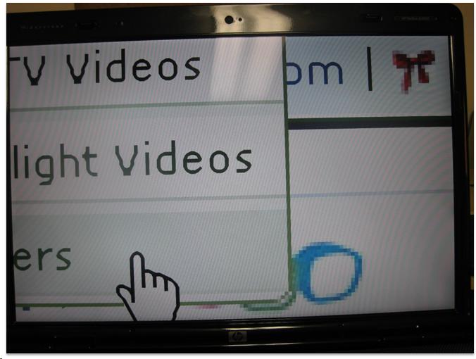 look of the screen with a magnification software