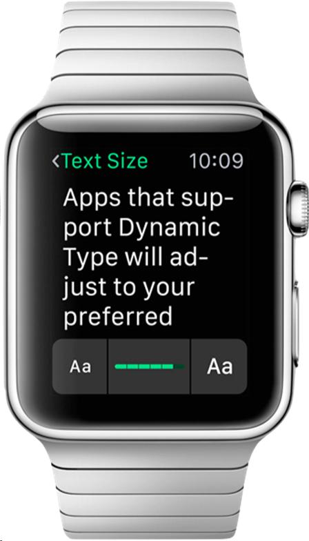 Apple Watch with Contrast enabled