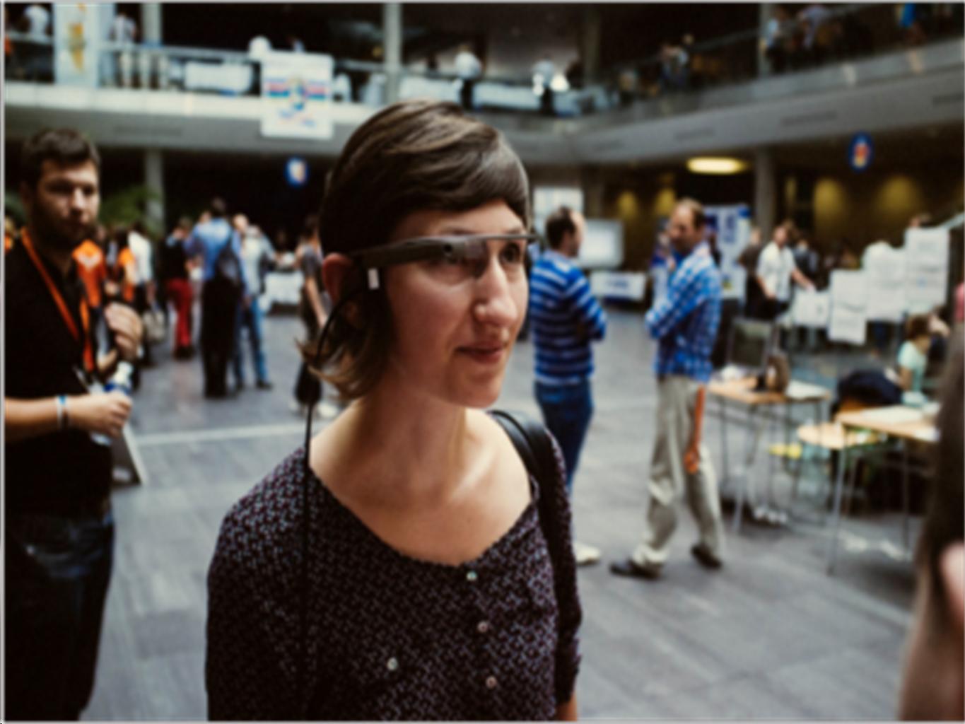 Woman Wearing Google Glass 