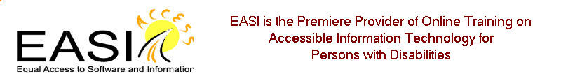 EASI: Equal Access to Software and Information Banner